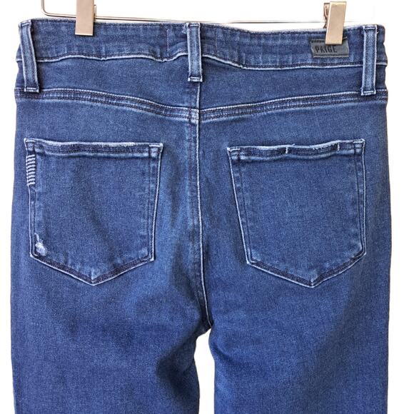 PAIGE Cindy High Waist Straight Leg Jeans Aegean Dist Size 28 Choppy Hem - Picture 9 of 10